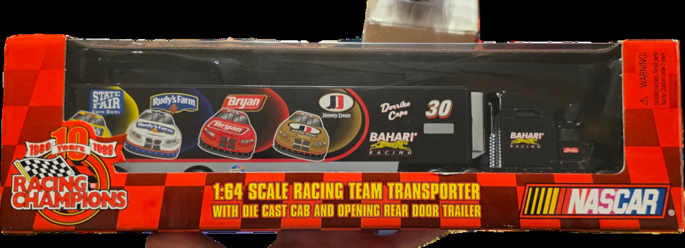 Derrike Cope 30 Bahari Racing Champions 10th Ann Transporter Hauler Nascar